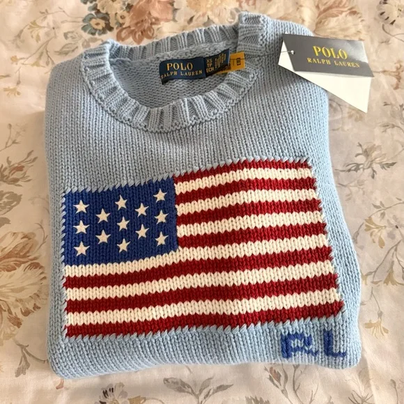 NWT Ralph Lauren Women's American Flag
Sweater Size XS - Picture 3 of 11